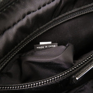 美品 プラダ トライアングルロゴ ナイロン ブラック ボディバッグ ベルトバッグ 黒 0135【中古】PRADA