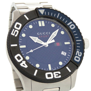 美品 グッチ Gタイムレス スポーツ 126.2 YA126282 クオーツ 腕時計 SS ネイビー 0216【中古】GUCCI