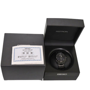新品同様 セイコー アストロン SBXC069 5X53-0AV0 チタン ブラック GPS ソーラー電波 腕時計 黒文字盤 0221【中古】SEIKO