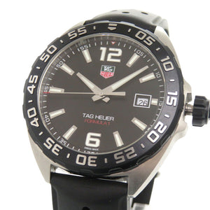 美品 タグホイヤー フォーミュラ1 WAZ1110 SS ラバー ブラック 黒文字盤 クオーツ 腕時計 0222【中古】TAG HEUER