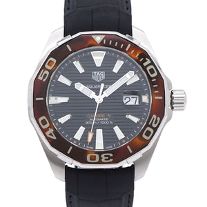 タグホイヤー アクアレーサー WAY201N 自動巻き 腕時計 SS/ラバー ブラック 黒文字盤 0223【中古】TAG HEUER メンズ