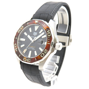 タグホイヤー アクアレーサー WAY201N 自動巻き 腕時計 SS/ラバー ブラック 黒文字盤 0223【中古】TAG HEUER メンズ