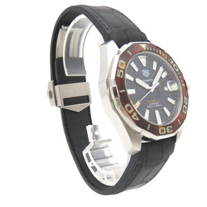 タグホイヤー アクアレーサー WAY201N 自動巻き 腕時計 SS/ラバー ブラック 黒文字盤 0223【中古】TAG HEUER メンズ