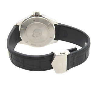 タグホイヤー アクアレーサー WAY201N 自動巻き 腕時計 SS/ラバー ブラック 黒文字盤 0223【中古】TAG HEUER メンズ