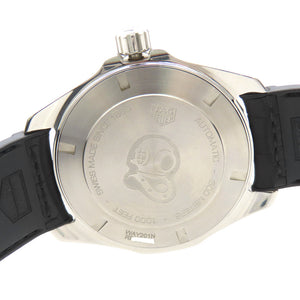 タグホイヤー アクアレーサー WAY201N 自動巻き 腕時計 SS/ラバー ブラック 黒文字盤 0223【中古】TAG HEUER メンズ