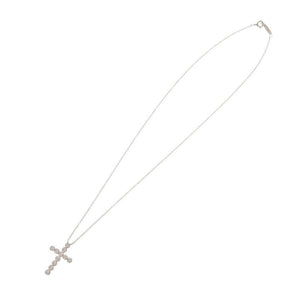 美品 ティファニー ジャズクロス Pt950プラチナ ダイヤモンド ネックレス ジュエリー 0230【中古】TIFFANY&Co.