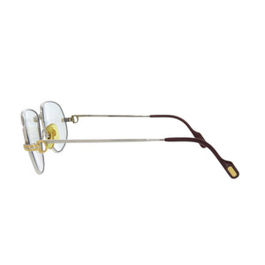 カルティエ トリニティ 眼鏡 フレーム SS シルバー ブラウン 0234【中古】CARTIER