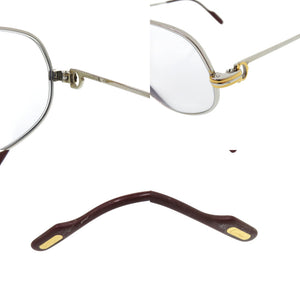 カルティエ トリニティ 眼鏡 フレーム SS シルバー ブラウン 0234【中古】CARTIER