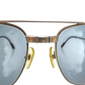 美品 カルティエ サントス サングラス メタル シルバー 0236【中古】CARTIER