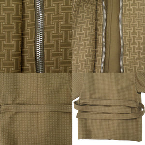 未使用品 エルメス モザイクベルト付き ショートコート コットン ベージュ アウター 0255【中古】HERMES