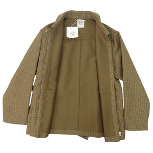 未使用品 エルメス モザイクベルト付き ショートコート コットン ベージュ アウター 0255【中古】HERMES