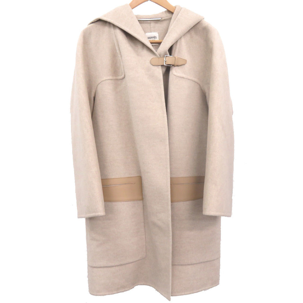 未使用 エルメス ダッフルコート カシミヤ ベージュ 0256【中古】HERMES