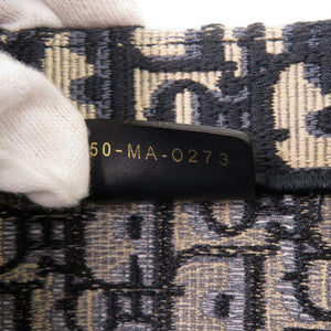美品 ディオール ブックトート ミディアム オブリーク M1296ZRIW キャンバス ネイビー トートバッグ 0280【中古】Dior