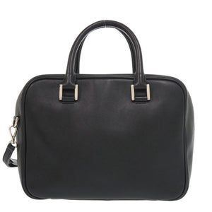 ジルサンダー レザー ブラック ハンドバッグ 2way ショルダーバッグ 黒 0283【中古】JIL SANDER