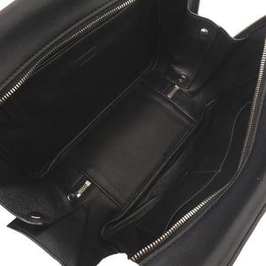 ジルサンダー レザー ブラック ハンドバッグ 2way ショルダーバッグ 黒 0283【中古】JIL SANDER