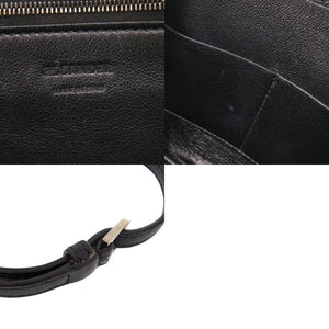 ジルサンダー レザー ブラック ハンドバッグ 2way ショルダーバッグ 黒 0283【中古】JIL SANDER
