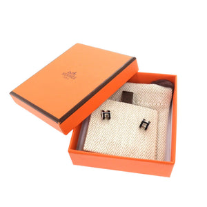 新品同様 エルメス ポップアッシュ ミニ ブラック シルバー金具 ピアス アクセサリー 黒 0285 【中古】 HERMES
