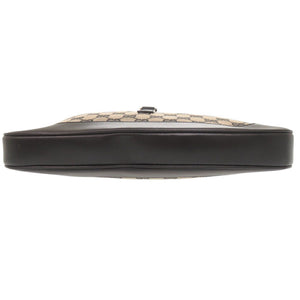 美品 グッチ ジャッキー 001・3306 GGキャンバス レザー ベージュ ブラック ワンショルダーバッグ ショルダーバッグ 0287【中古】GUCCI