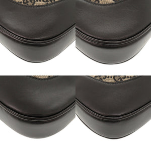 美品 グッチ ジャッキー 001・3306 GGキャンバス レザー ベージュ ブラック ワンショルダーバッグ ショルダーバッグ 0287【中古】GUCCI