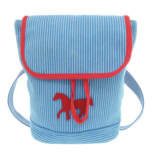 エルメス キッズ ホース カヴァルカラー コットン ブルー リュック デイパック 青 0291【中古】HERMES