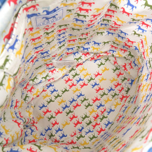 エルメス キッズ ホース カヴァルカラー コットン ブルー リュック デイパック 青 0291【中古】HERMES