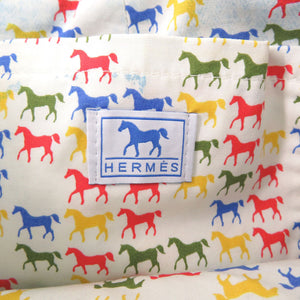 エルメス キッズ ホース カヴァルカラー コットン ブルー リュック デイパック 青 0291【中古】HERMES