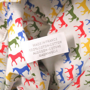 エルメス キッズ ホース カヴァルカラー コットン ブルー リュック デイパック 青 0291【中古】HERMES