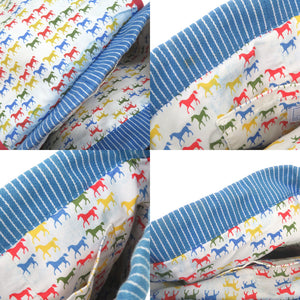 エルメス キッズ ホース カヴァルカラー コットン ブルー リュック デイパック 青 0291【中古】HERMES