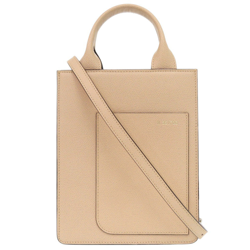 新品同様 ヴァレクストラ BOXY MICRO WBBX00037028LRL99PC レザー ベージュ ショルダーバッグ 0301【中古】Valextra