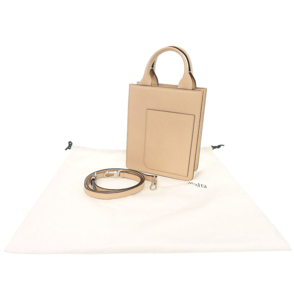 新品同様 ヴァレクストラ BOXY MICRO WBBX00037028LRL99PC レザー ベージュ ショルダーバッグ 0301【中古】Valextra