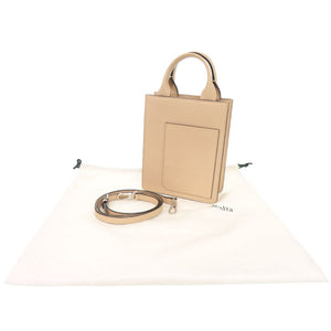 新品同様 ヴァレクストラ BOXY MICRO WBBX00037028LRL99PC レザー ベージュ ショルダーバッグ 0301【中古】Valextra