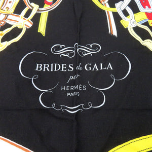 新品同様 エルメス カレ140 カレジェアン ブリッド ドゥ ガラ アップリケ ピケ Brides de Gala Applique Pique カシミヤ シルク 0303【中古】HERMES