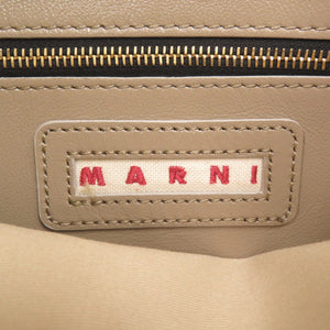 美品 マルニ MUSEO ミュゼオ レザー ベージュ 2WAY トートバッグ ショルダーバッグ 0305【中古】MARNI