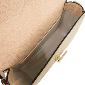 美品 ヴァレクストラ イジィデ 2WAY N460733 レザー ベージュ ゴールド金具 ショルダーバッグ 0309【中古】Valextra