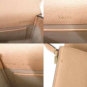 美品 ヴァレクストラ イジィデ 2WAY N460733 レザー ベージュ ゴールド金具 ショルダーバッグ 0309【中古】Valextra