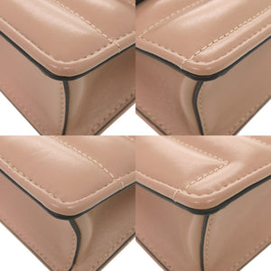 美品 ジミーチュウ ヴァレンヌ チェーン ショルダーバッグ レザー ピンクベージュ 0313【中古】JIMMY CHOO