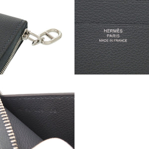 未使用 エルメス ジップアンゴー2 シェーヌダンクル エバーカラー グリミスティ シルバー金具 K刻印(2025年製) 二つ折り財布 グレー 0322【中古】HERMES
