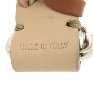 未使用 フェンディ 編み込み レザー ブラウン トップハンドルストラップ 0344【中古】FENDI