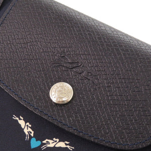 美品 ロンシャン ル プリアージュ シュヴォエレ ナイロン ネイビー トートバッグ 0358【中古】Longchamp