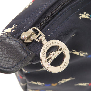 美品 ロンシャン ル プリアージュ シュヴォエレ ナイロン ネイビー トートバッグ 0358【中古】Longchamp