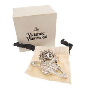美品 ヴィヴィアンウエストウッド オーブ メタル ラインストーン シルバー ネックレス 0370【中古】Vivienne Westwood