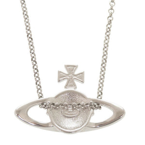 美品 ヴィヴィアンウエストウッド オーブ メタル ラインストーン シルバー ネックレス 0370【中古】Vivienne Westwood