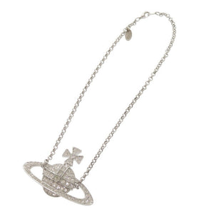 美品 ヴィヴィアンウエストウッド オーブ メタル ラインストーン シルバー ネックレス 0370【中古】Vivienne Westwood