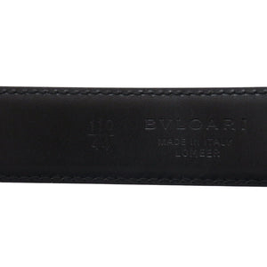 新品同様 ブルガリ ベルト レザー ブラック サイズ110 0403【中古】BVLGARI メンズ