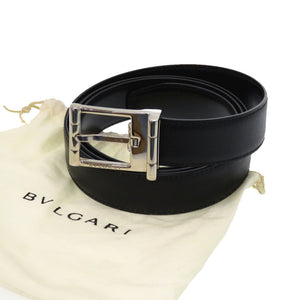 新品同様 ブルガリ ベルト レザー ブラック サイズ110 0403【中古】BVLGARI メンズ