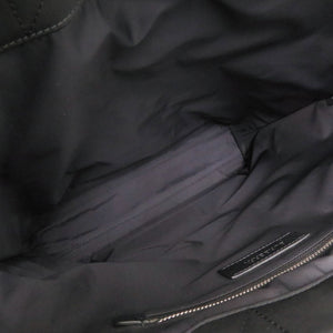 美品 バーバリー ロゴ ブラック ナイロン 2way トートバッグ 黒 0410【中古】BURBERRY