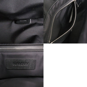 美品 バーバリー ロゴ ブラック ナイロン 2way トートバッグ 黒 0410【中古】BURBERRY
