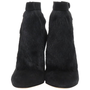 未使用品 ドルチェアンドガッバーナ レザー ブラック ゴールド金具 黒 ブーツ 0427【中古】DOLCE&GABBANA