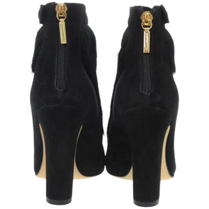未使用品 ドルチェアンドガッバーナ レザー ブラック ゴールド金具 黒 ブーツ 0427【中古】DOLCE&GABBANA
