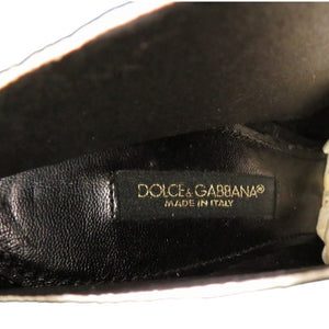 未使用品 ドルチェアンドガッバーナ レザー ブラック ゴールド金具 黒 ブーツ 0427【中古】DOLCE&GABBANA
